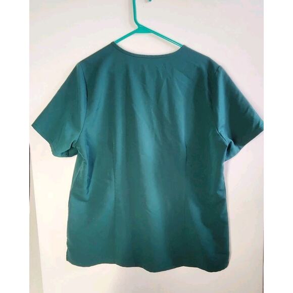 Figs Scrub Technical Collection Women XL Oversized Scrub Top Forest Green - Picture 6 of 7